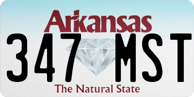 AR license plate 347MST