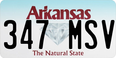 AR license plate 347MSV
