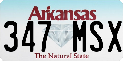 AR license plate 347MSX