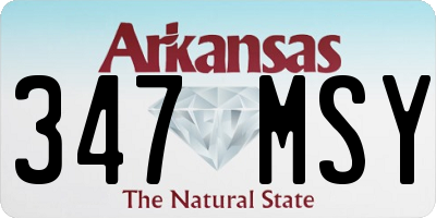 AR license plate 347MSY