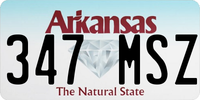 AR license plate 347MSZ