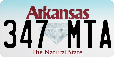 AR license plate 347MTA
