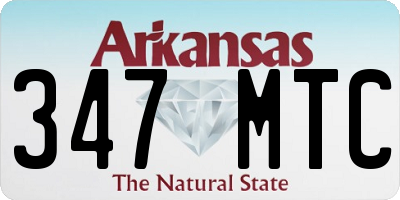AR license plate 347MTC