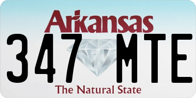 AR license plate 347MTE