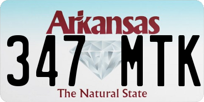 AR license plate 347MTK