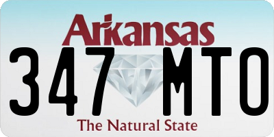 AR license plate 347MTO