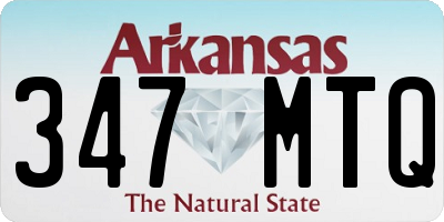AR license plate 347MTQ