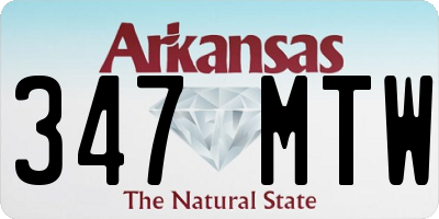 AR license plate 347MTW