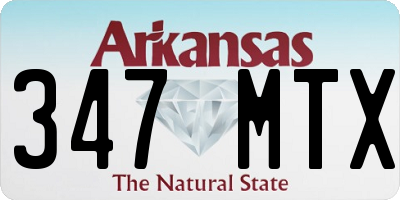 AR license plate 347MTX