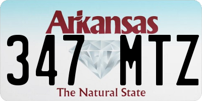 AR license plate 347MTZ