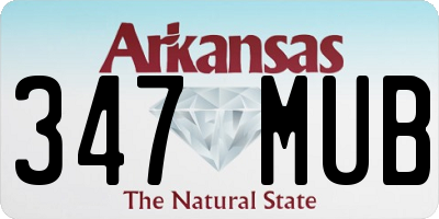 AR license plate 347MUB