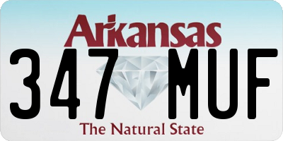 AR license plate 347MUF