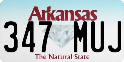 AR license plate 347MUJ