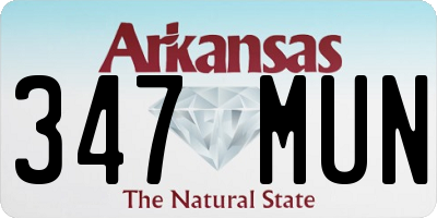 AR license plate 347MUN