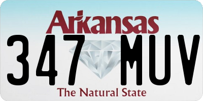 AR license plate 347MUV
