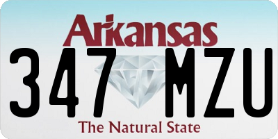 AR license plate 347MZU