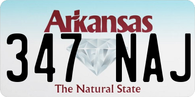 AR license plate 347NAJ