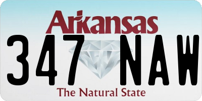 AR license plate 347NAW