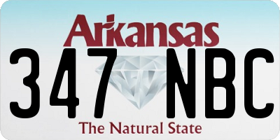 AR license plate 347NBC