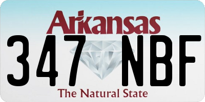 AR license plate 347NBF