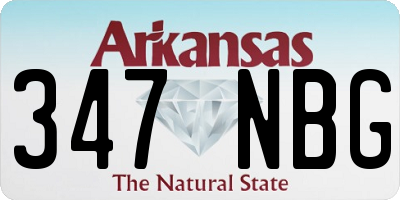 AR license plate 347NBG
