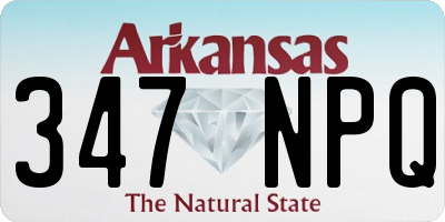 AR license plate 347NPQ
