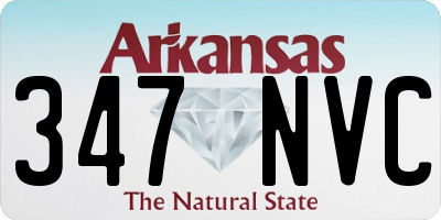 AR license plate 347NVC