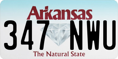 AR license plate 347NWU