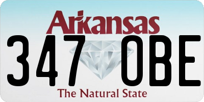 AR license plate 347OBE