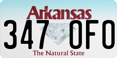 AR license plate 347OFO
