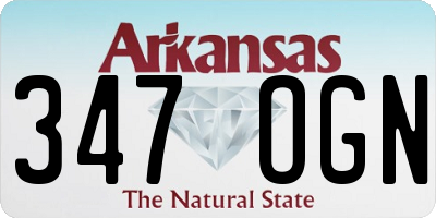 AR license plate 347OGN