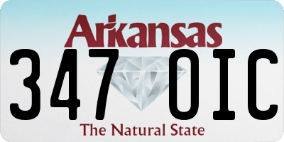 AR license plate 347OIC