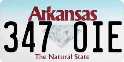 AR license plate 347OIE