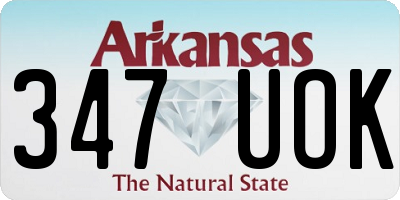AR license plate 347UOK