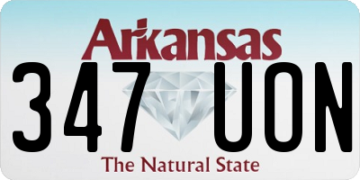 AR license plate 347UON