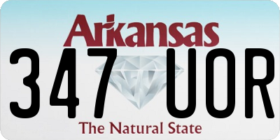 AR license plate 347UOR