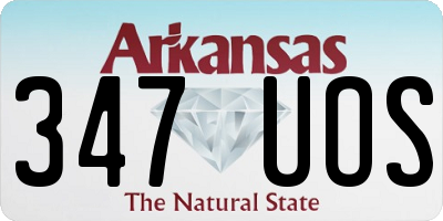 AR license plate 347UOS