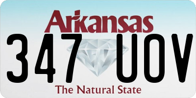 AR license plate 347UOV