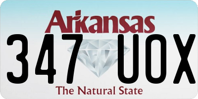 AR license plate 347UOX