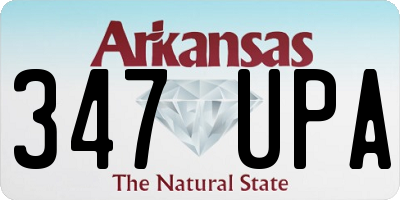 AR license plate 347UPA