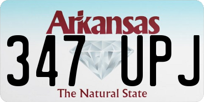 AR license plate 347UPJ
