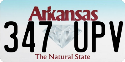 AR license plate 347UPV