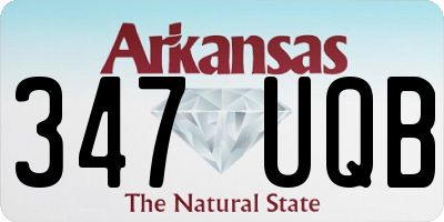 AR license plate 347UQB