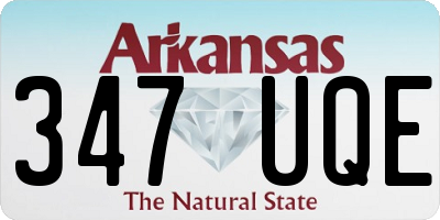 AR license plate 347UQE