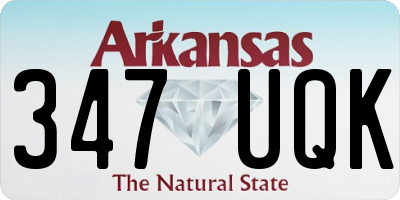 AR license plate 347UQK