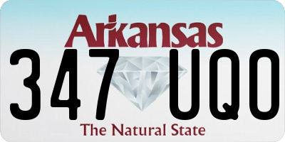 AR license plate 347UQO