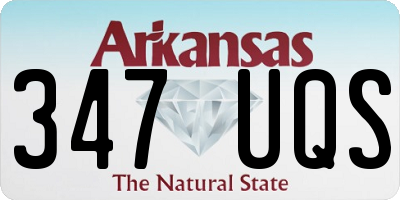 AR license plate 347UQS