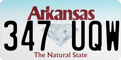 AR license plate 347UQW