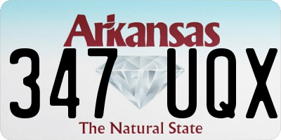 AR license plate 347UQX