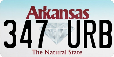 AR license plate 347URB